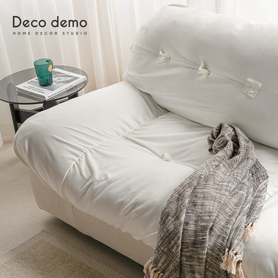 baxter云朵沙发套服帖弹力包裹麂皮绒防猫抓奶油风好拆洗DecoDemo