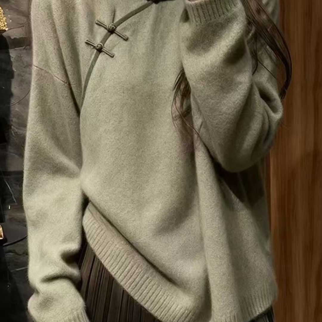 清冷感禅意巨好看轻奢复古毛衣女
