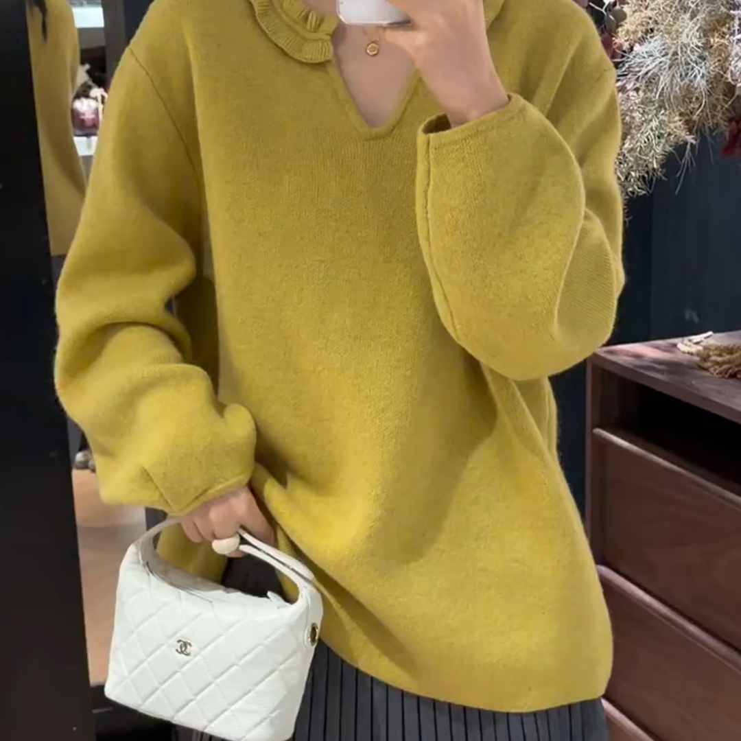 chic温柔软糯慵懒针织毛衣女初冬