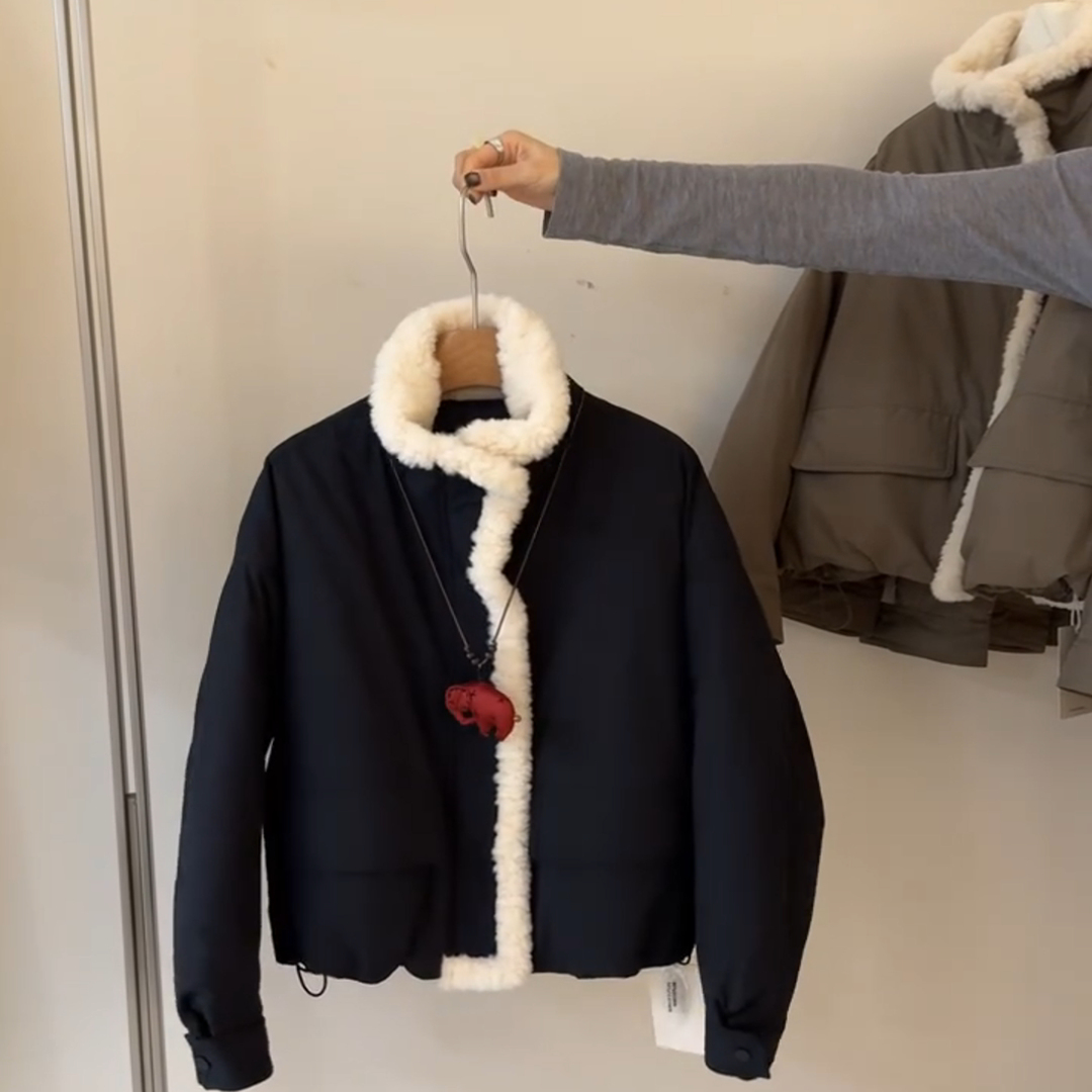 欧货高端独特漂亮简约短款外套女