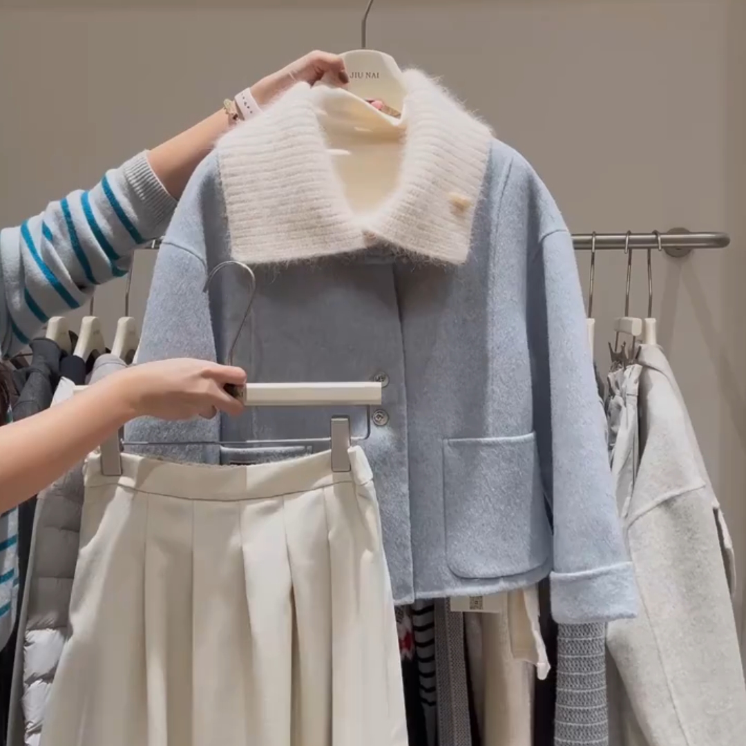 秋冬新款气质简约宽松小个子穿搭