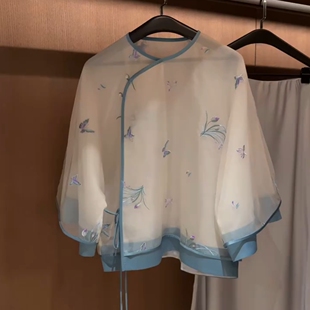 26春夏少女感巨好看小衫 新中式 中古风禅意文艺复古清冷感气质衬衫