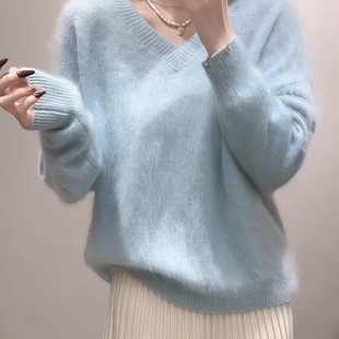 气质独特漂亮高级感chic温柔软糯慵懒宽松胖mm毛衣女2025秋冬新款