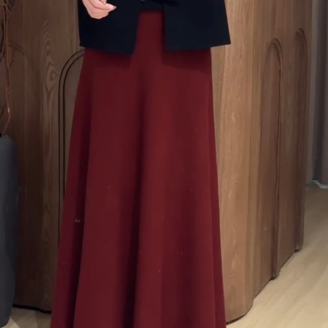 都市通勤风新年红色高腰a字半身裙女复古高级感显瘦伞裙包臀裙潮,女装/女士精品,大码半身裙,淘宝优惠券,粉丝福利购,淘宝优惠卷