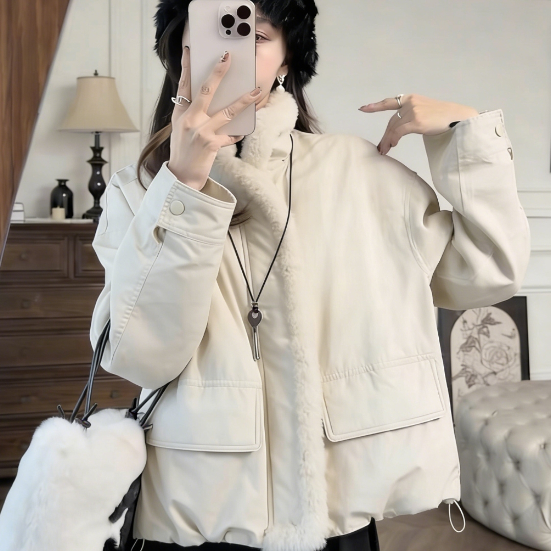 欧货独特复古高级感小个子面包服