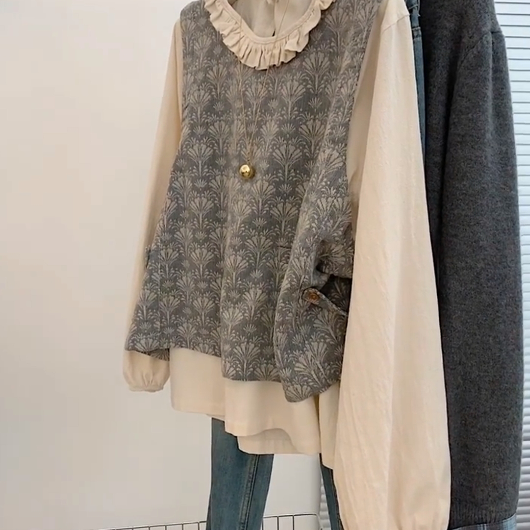 国风高级感气质提花开衫背心马甲