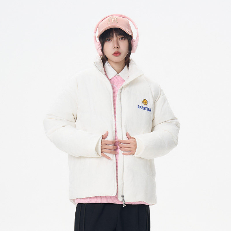 Fun潮牌羽绒服男女款2025年冬季新款加菲猫联名休闲保暖鸭绒外套