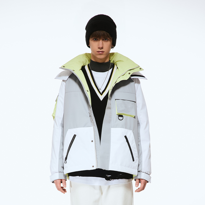 Fun连帽羽绒服男士2025年冬季新款史努比联名休闲保暖鸭绒外套女