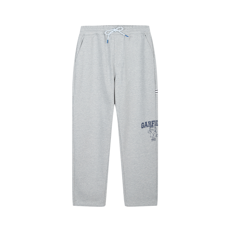 Fun潮牌休闲男款2025年秋季新款加菲猫联名印花百搭针织长裤