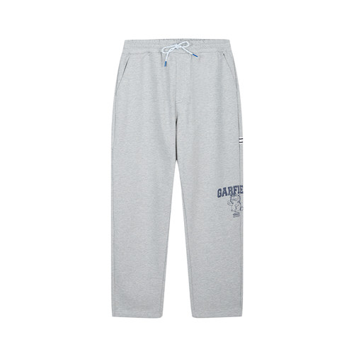 Fun潮牌休闲男款2025年秋季新款加菲猫联名印花百搭针织长裤