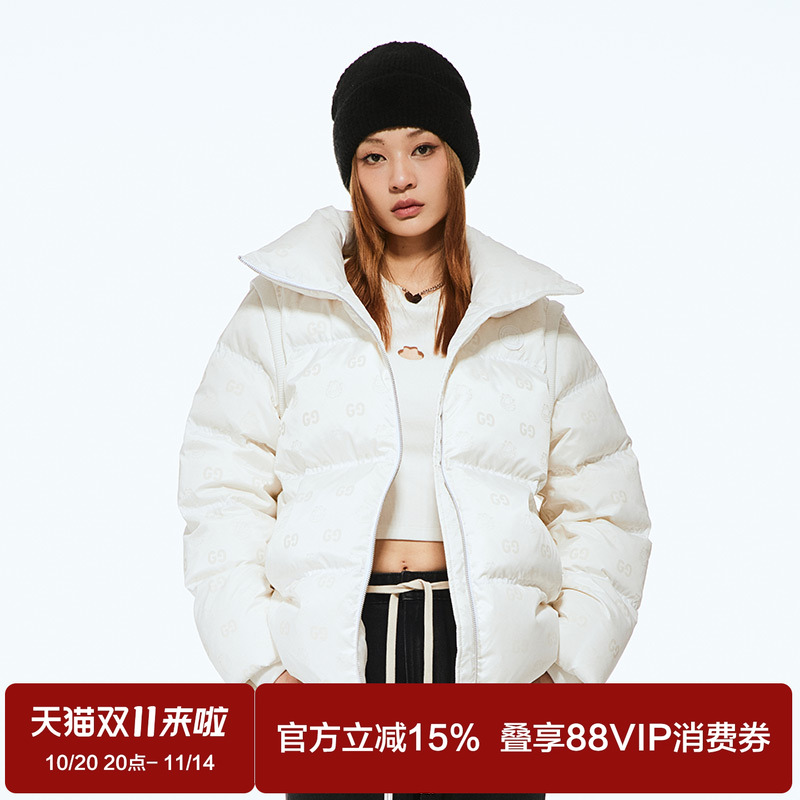 Fun潮牌羽绒服男女款2025年秋冬新款宽松休闲百搭情侣装上