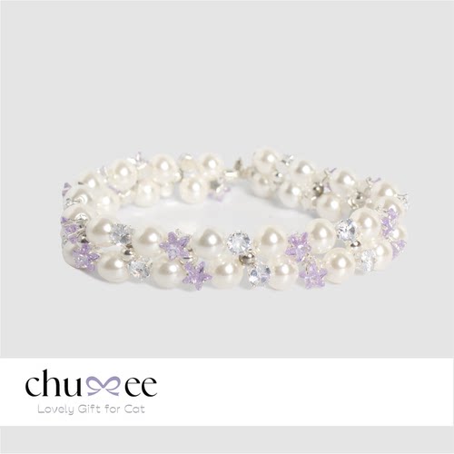 猫咪宠物梦幻星星水钻项圈