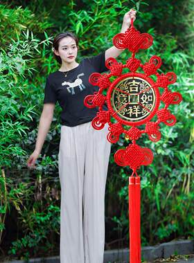 天翊吉中国结客厅玄关大号团圆大铜钱招财进宝门对门高档挂饰挂件