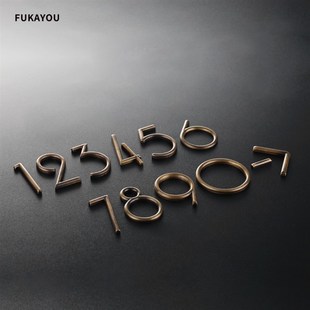 球面做旧铜字三维立体金属字纯铜数字民宿酒店门牌号房间号家用别