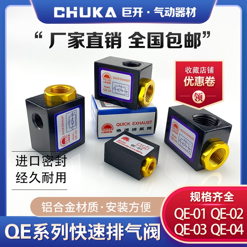 气动元件 山耐斯型/快排阀/快速排气阀/QE-01/QE-02/QE-03/QE-04图片