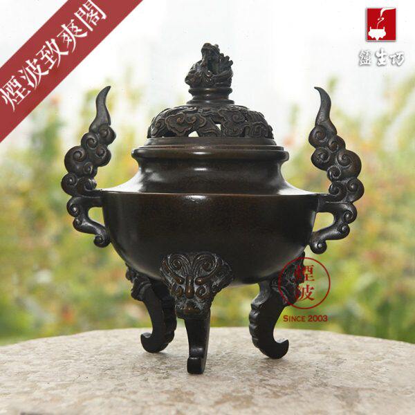 陈巧生 巧生炉 陈冠丞 祥云耳兽足 手工 铜炉 香薰香炉 宣德炉