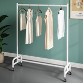加粗服装 上墙陈列架女童展示挂衣杆直播货架移动带轮 店衣架落地式
