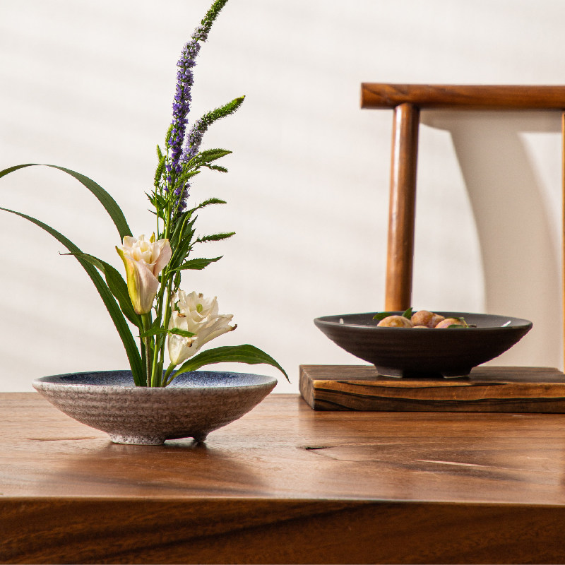 剑山插花器日式小原流花道三足花盘底座中式禅意陶瓷花盆花艺套装,鲜花速递/花卉仿真/绿植园艺,花盆,淘宝优惠券,粉丝福利购,淘宝优惠卷