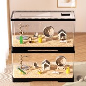 仓鼠笼子亚克力透明便宜大 超大豪华别墅饲养箱子金丝熊银狐专用