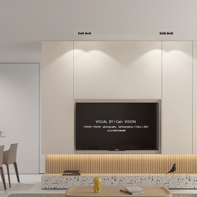 2025新款全光谱超薄客厅双头斗胆灯嵌入式格栅灯三头多头防眩射灯