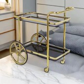 二层送餐车 餐厅手推服务车点心车茶水车 酒店服务车酒水车静音轮