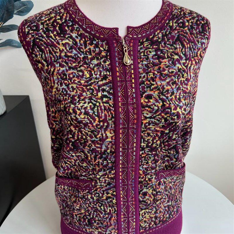 秋冬奶奶装加厚外套针织宽松大码上衣拉链开衫中老年妈妈装女毛衣