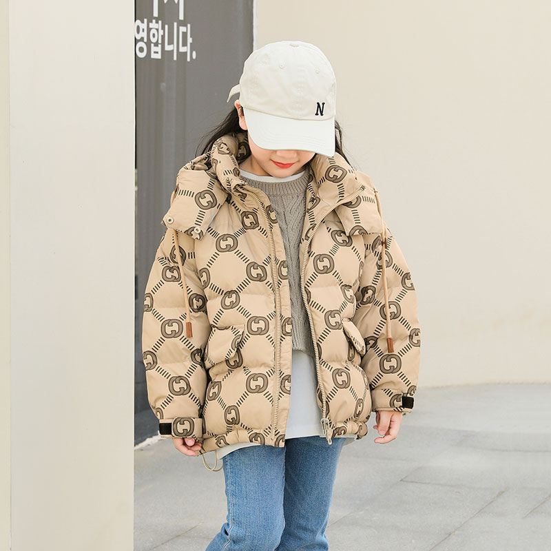 女童羽绒服加厚23新款连帽中大童装羽绒服外套亲子装羽绒服母女装