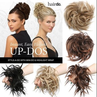 假发丸子头发包欧美凌乱高温丝橡皮筋女蓬松鸡尾发圈盘发造型发圈