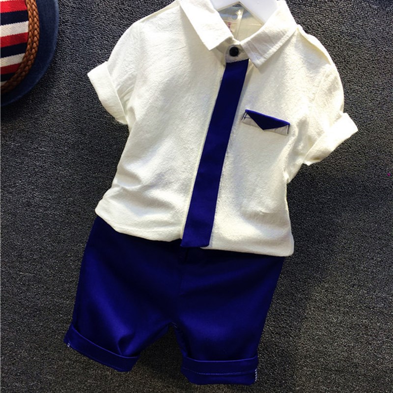 男童套装夏装3宝宝衣服4夏季5儿童装6岁短袖衬衫两件套7夏天衣服