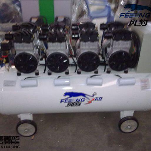 上海风豹560/7无油静音空气压缩机木工4机头空压机 175L气泵4.4KW