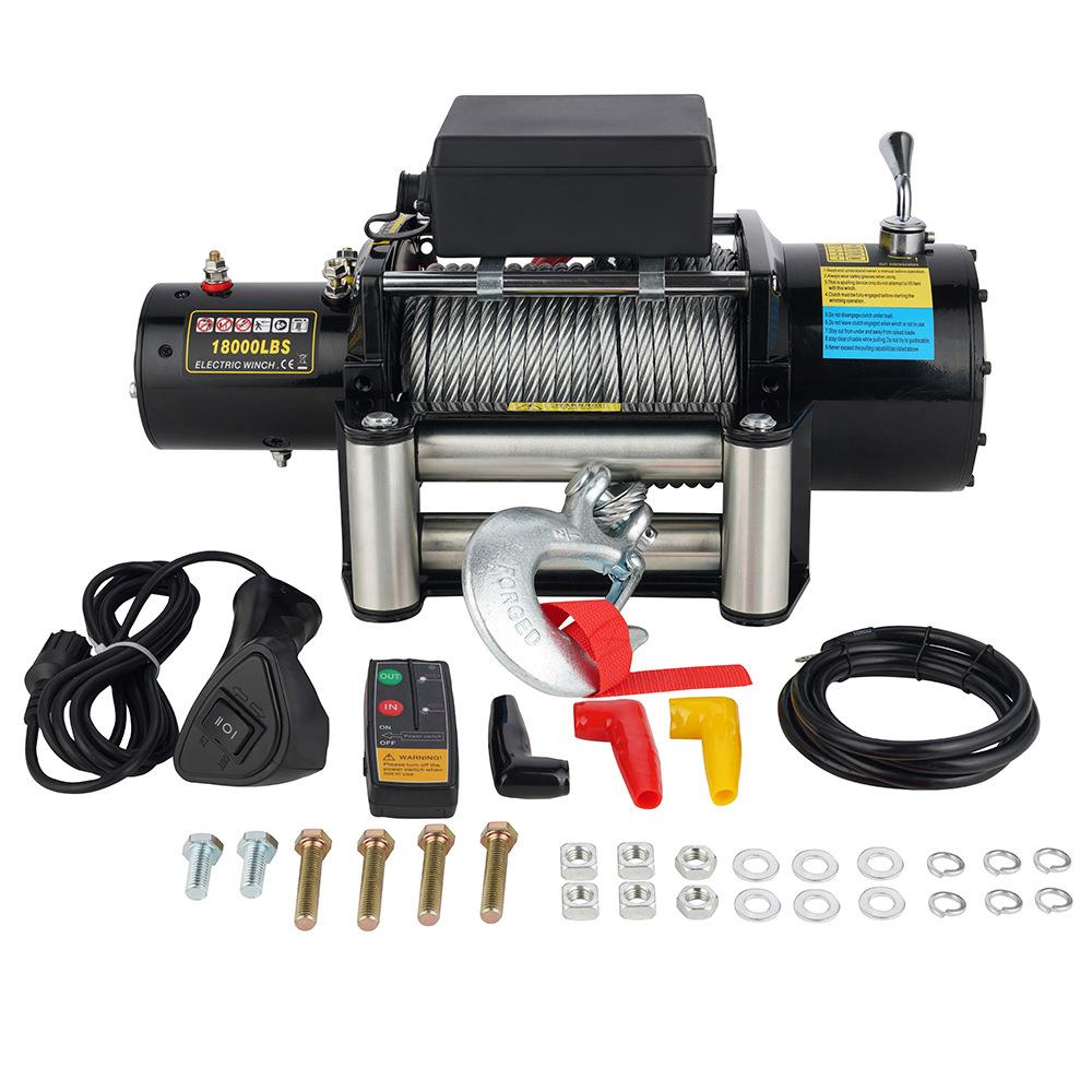 厂家直销12v/24v18000磅卡车绞盘
