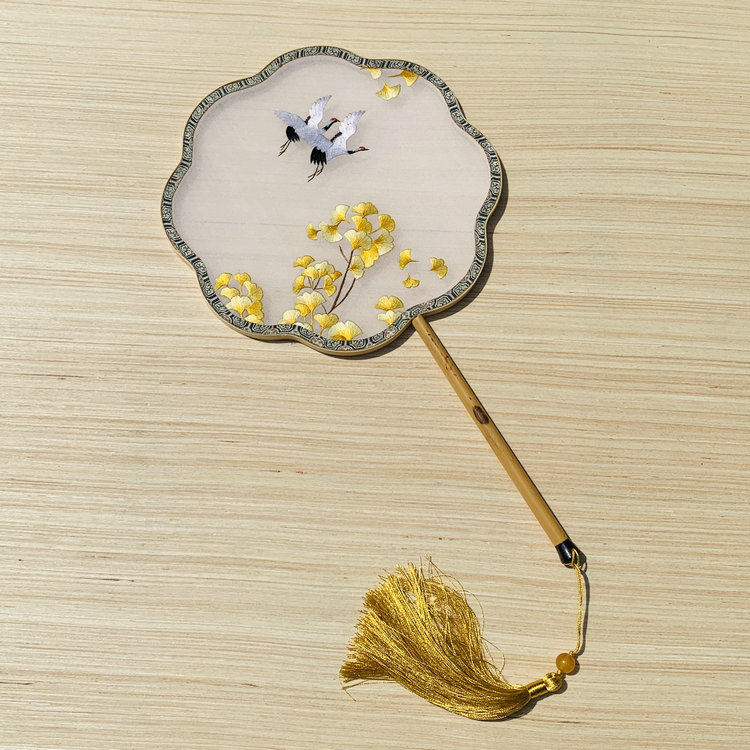 苏州刺绣手工双面绣团扇中国特色绣花扇子古风配汉服古装伴手礼品