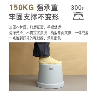凳幼儿园成人矮凳子 熟胶北欧小塑料圆凳加厚家用浴室防滑儿童换鞋