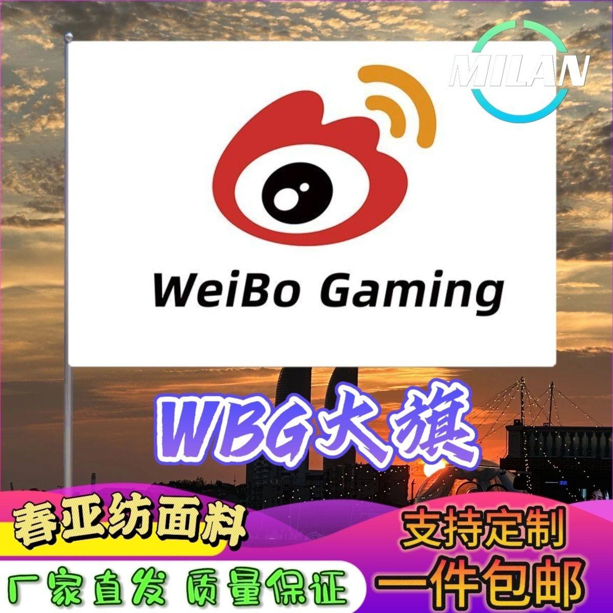 WBG战队旗大旗WBG旗帜手摇旗电竞战队比赛WBG队旗应援旗
