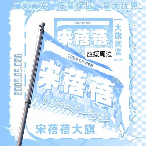 宋蓓蓓大旗明星演唱会宋蓓蓓应援旗户外打卡音乐节应援旗定制