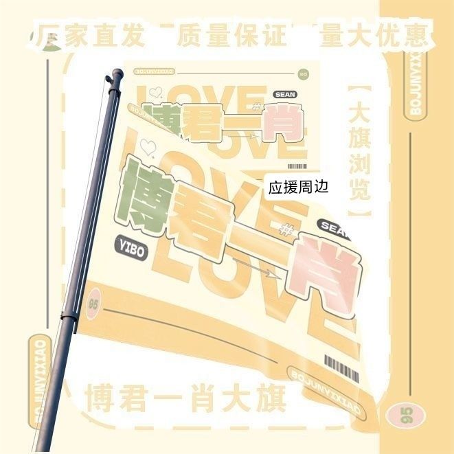 博君一肖大旗明星演唱会王一博肖战应援旗户外音乐节粉丝应援旗