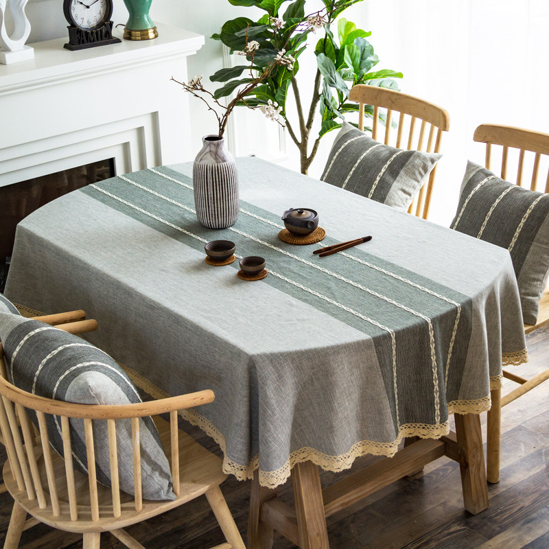 长椭圆桌布布艺棉麻风长条伸缩桌椭圆形餐桌布家用,居家布艺,桌布,淘宝优惠券,粉丝福利购,淘宝优惠卷
