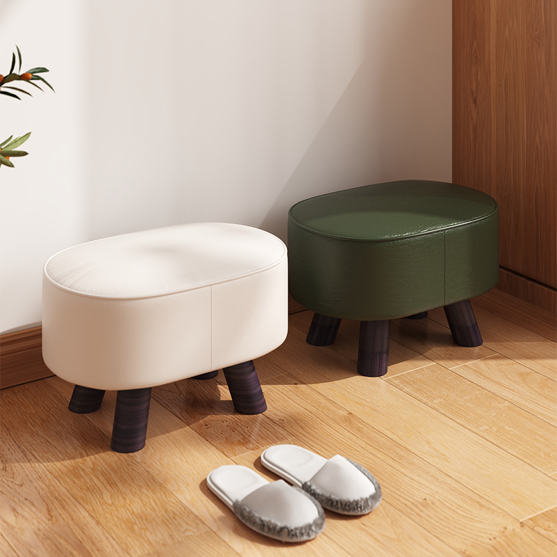 换鞋凳门口家用玄关入户穿鞋小沙发垫脚软包客厅皮艺矮凳