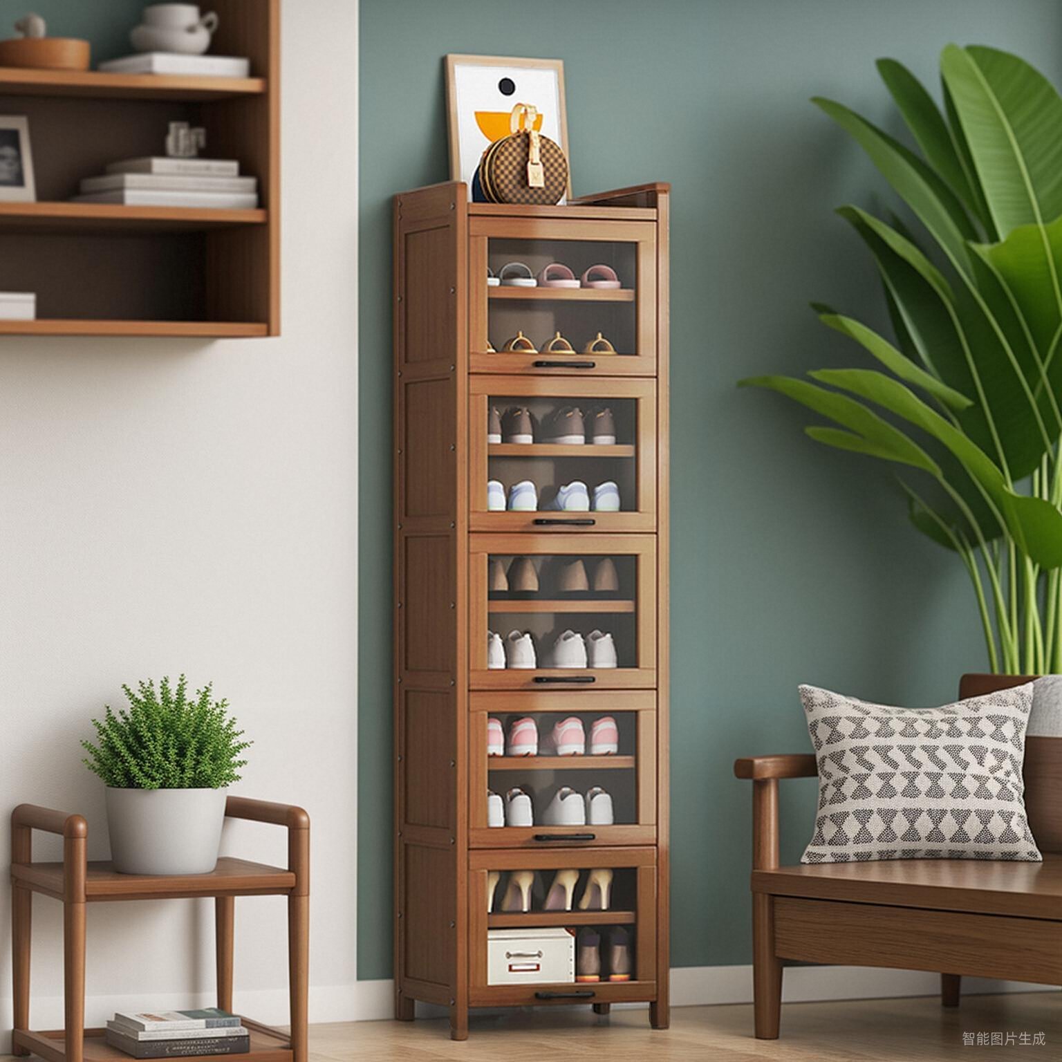 鞋柜鞋架家用门口楼道入户室内小窄大容量多层防尘新款爆款,住宅家具,鞋柜,淘宝优惠券,粉丝福利购,淘宝优惠卷