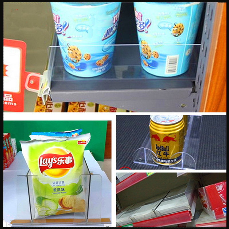 超市L型货架商品分隔板便利店分隔栏 货品分类挡板加厚隔板10个装