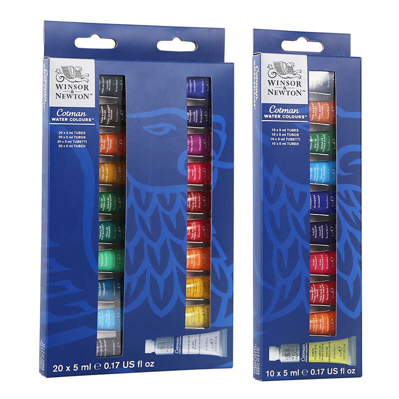 温莎牛顿歌文水彩颜料5mll管状10色20色新手入门插画钢笔淡彩颜料