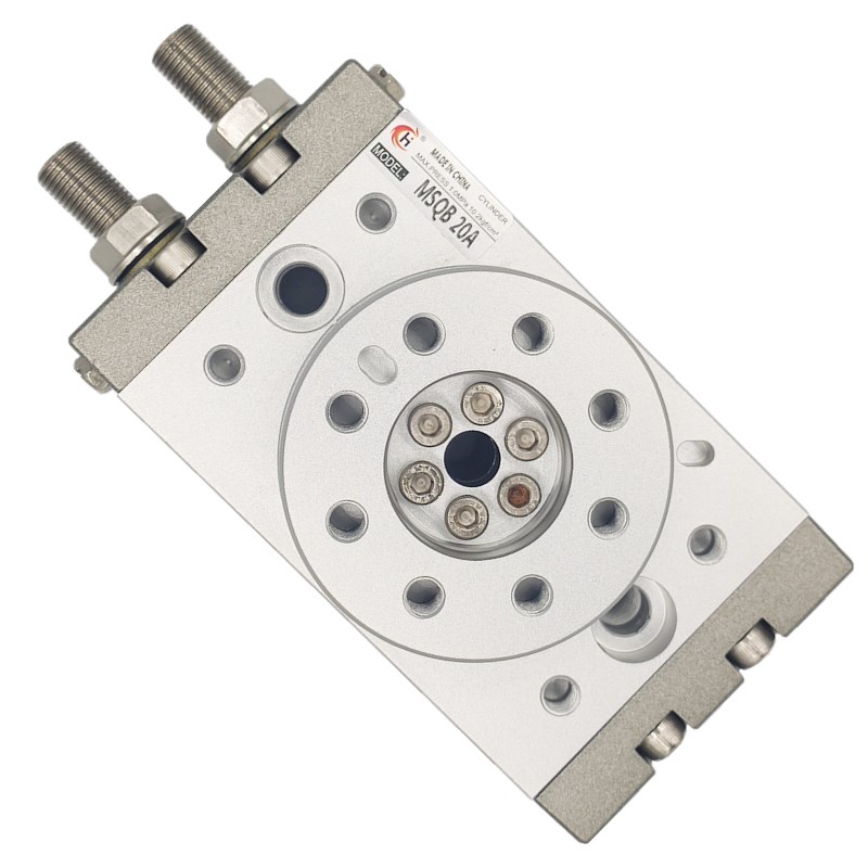 HRQ10旋转摆台气缸MSQB1020070100200R带缓冲1度可调