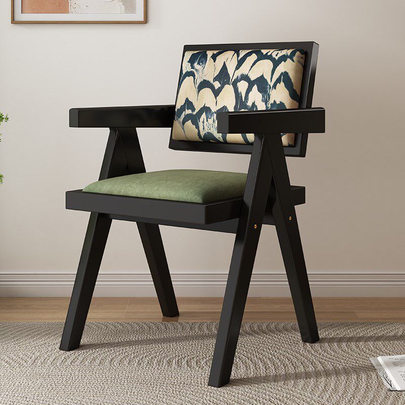 实木椅子餐椅扶手靠背椅中古昌迪加尔椅家用艺术设计软包法式复古,住宅家具,餐椅,淘宝优惠券,粉丝福利购,淘宝优惠卷