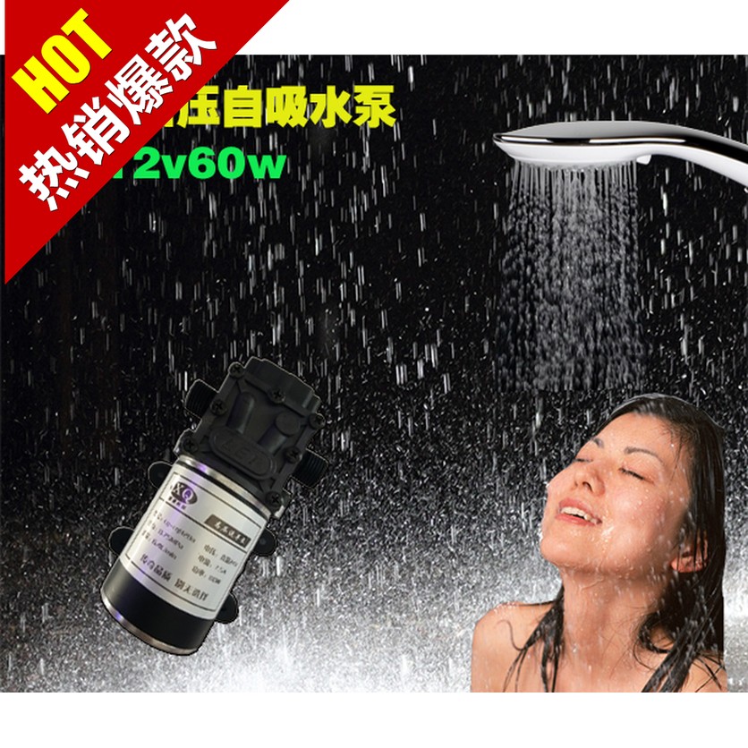 V直流电动微型高压水泵小型农用家用自吸洗车隔膜泵喷雾器水泵