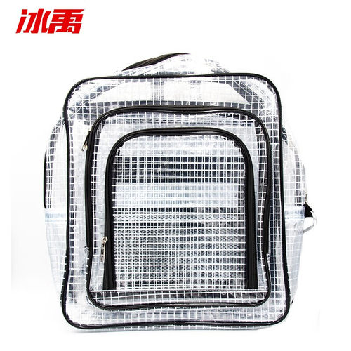冰禹 BJ-22 PVC无尘包 透明双肩背包工具包