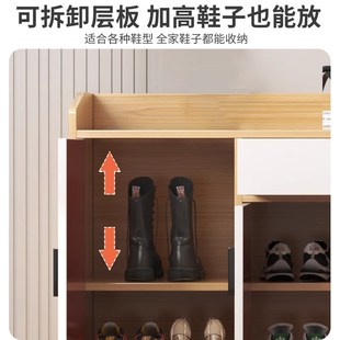 架子家用门口实木芯鞋 简易鞋 柜客厅收纳玄关柜简约现代阳台储物柜