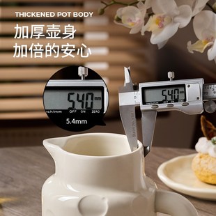 飘逸杯泡茶壶茶水分离陶瓷茶具花茶壶 捷安玺茶壶泡茶家用2024新款