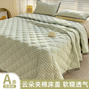 夹棉床盖2024新款四季通用榻榻米的专用床单三件套炕盖单人防滑款