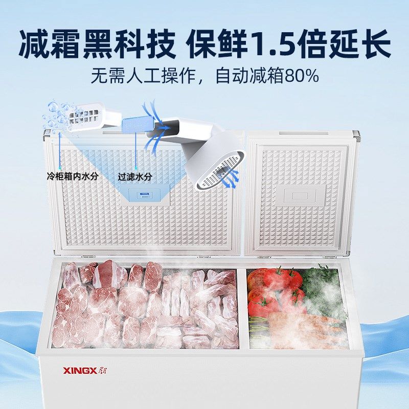 星星冰柜家用小型冷藏冷冻两用178/200/505升一级商用大容量冷柜