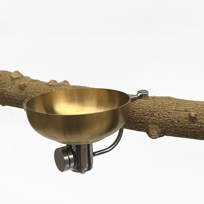 鹦鹉及架养鸟类宠物用品防叼食碗304不锈钢加厚食碗鹦鹉用品